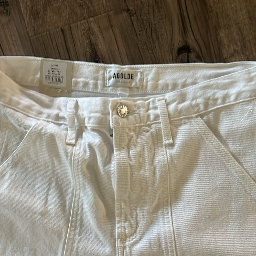 NEW AGOLDE cooper cargo pant in milkshake - Picture 7 of 9